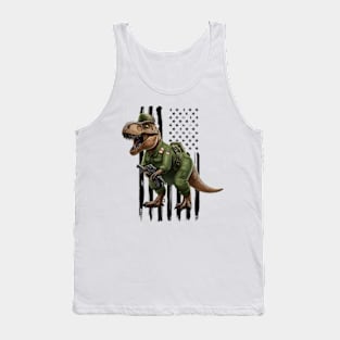 Military T-rex Classic For Mens, Womens, Boys, Girls Tank Top